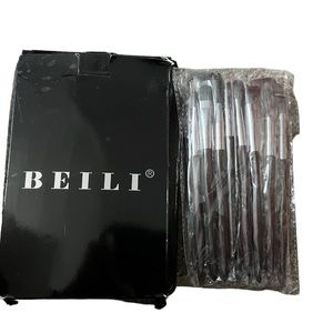 Luxury Beili Pro Makeup Brush Set Fan Foundation Powder Contour Blending Brushes